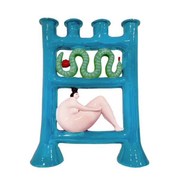 LAETITIA ROUGET Eve Blue Candleholder